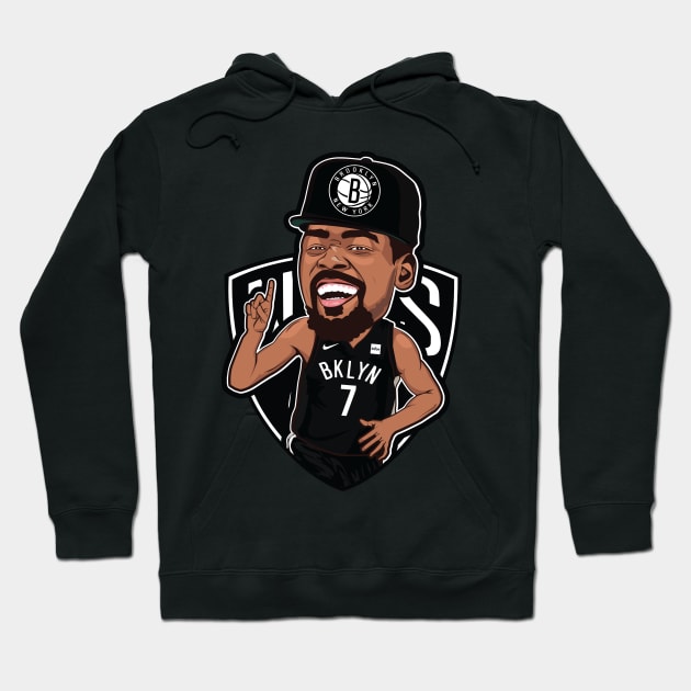 Kevin Durant Brooklyn Nets Hoodie by portraiteam